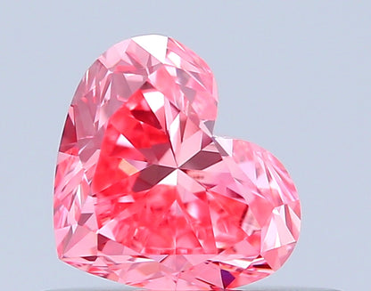 HEART 0.44 CARAT FANCY VIVID PINK IF  VG VG SLIGHT