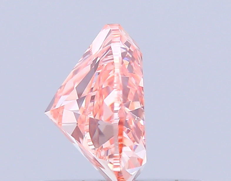 heart 0.74 carat fancy vivid pink vvs2  vg vg slight