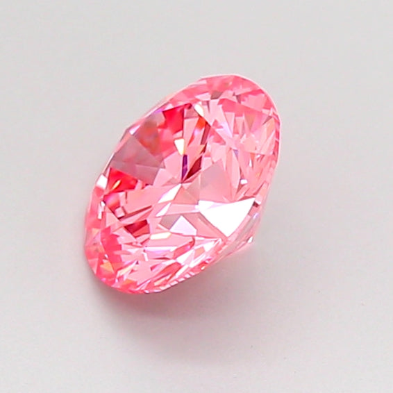 round 0.8 carat fancy vivid pink vs1 id ex ex slight