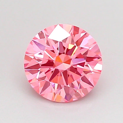 ROUND 0.8 CARAT FANCY VIVID PINK VS1 ID EX EX SLIGHT