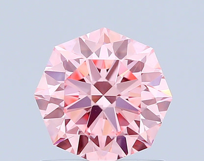OCTAGONAL 0.96 CARAT FANCY VIVID PINK VVS2  EX EX SLIGHT