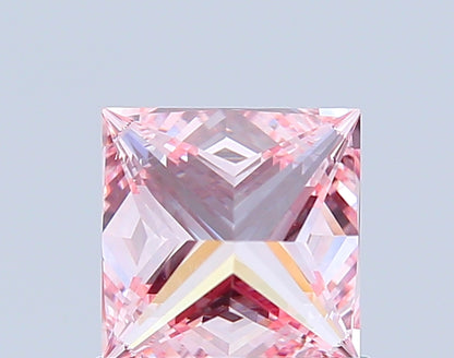 PRINCESS 0.91 CARAT FANCY VIVID PINK VVS2  VG VG SLIGHT