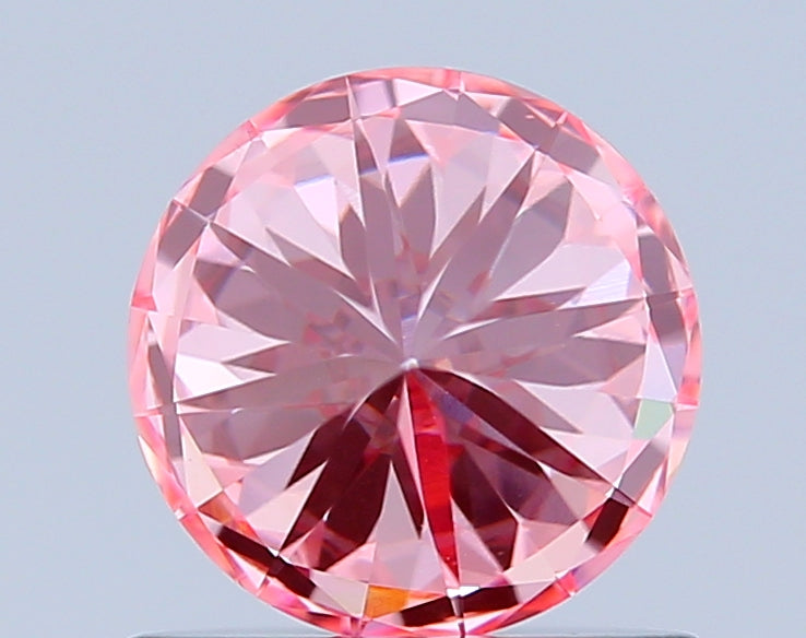 round 0.79 carat fancy vivid pink vvs2 ex ex ex slight