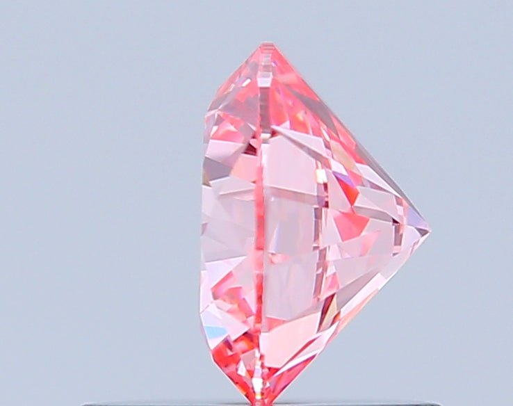 round 0.79 carat fancy vivid pink vvs2 ex ex ex slight
