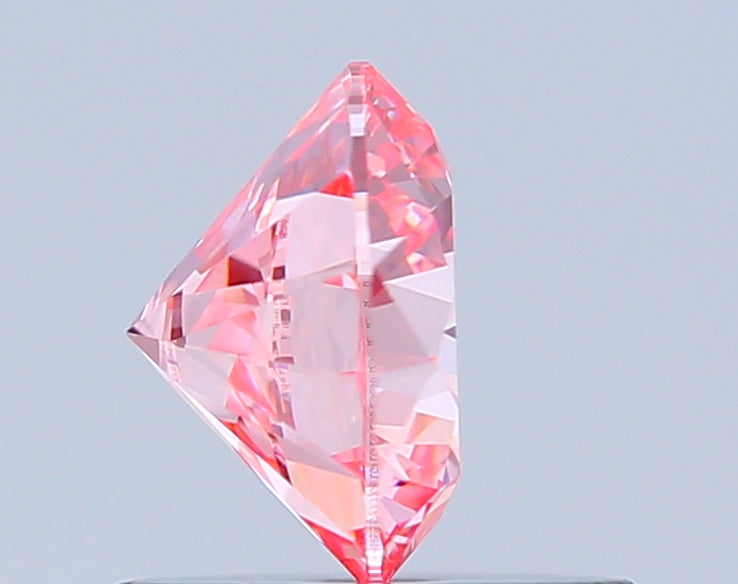 round 0.79 carat fancy vivid pink vvs2 ex ex ex slight