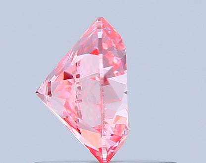ROUND 0.79 CARAT FANCY VIVID PINK VVS2 EX EX EX SLIGHT