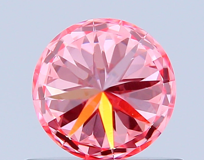 round 0.55 carat fancy vivid pink vvs1 ex vg ex slight