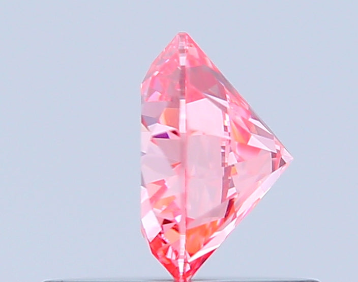 round 0.55 carat fancy vivid pink vvs1 ex vg ex slight