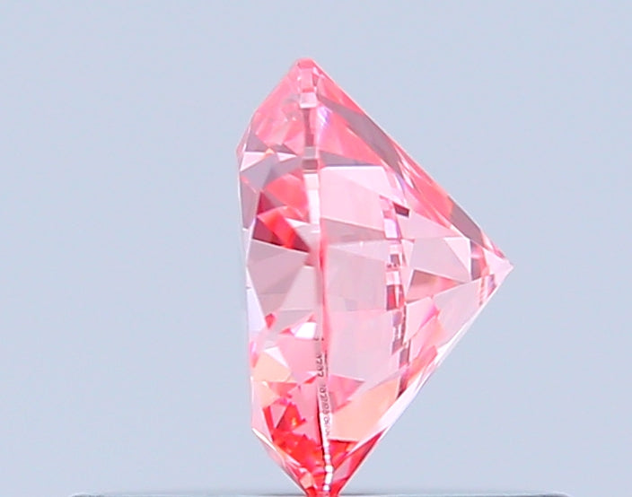 round 0.52 carat fancy vivid pink vvs1 ex vg vg slight