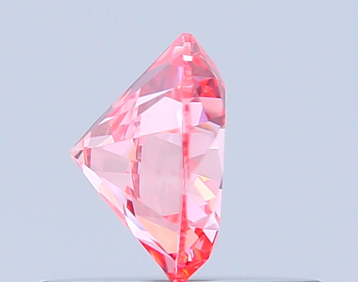 round 0.52 carat fancy vivid pink vvs1 ex vg vg slight