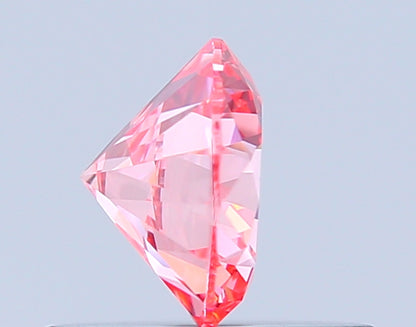 ROUND 0.52 CARAT FANCY VIVID PINK VVS1 EX VG VG SLIGHT