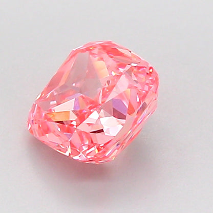 CUSHION 1.54 CARAT FANCY VIVID PINK VS2  VG VG STRONG