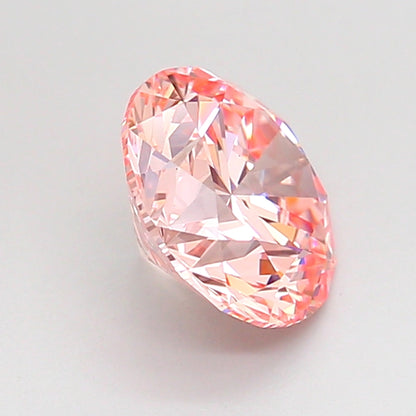 ROUND 1.74 CARAT FANCY INTENSE PINK VVS2 ID EX EX SLIGHT