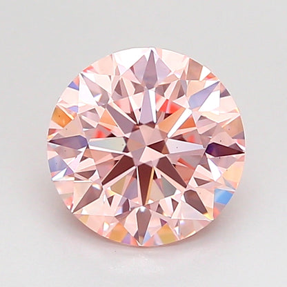 ROUND 1.74 CARAT FANCY INTENSE PINK VVS2 ID EX EX SLIGHT