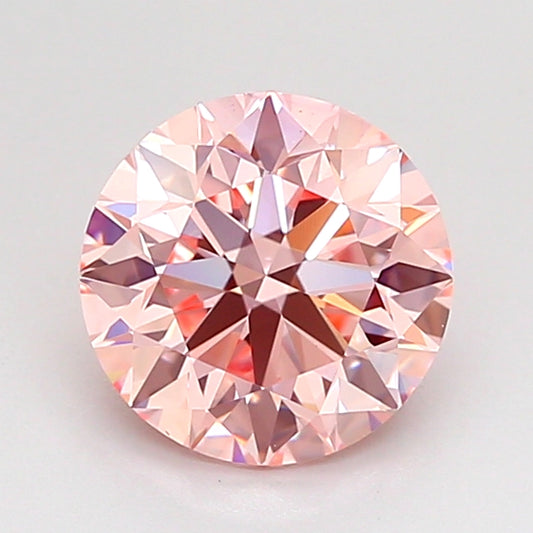 ROUND 1.5 CARAT FANCY INTENSE PINK VS1 EX EX EX SLIGHT