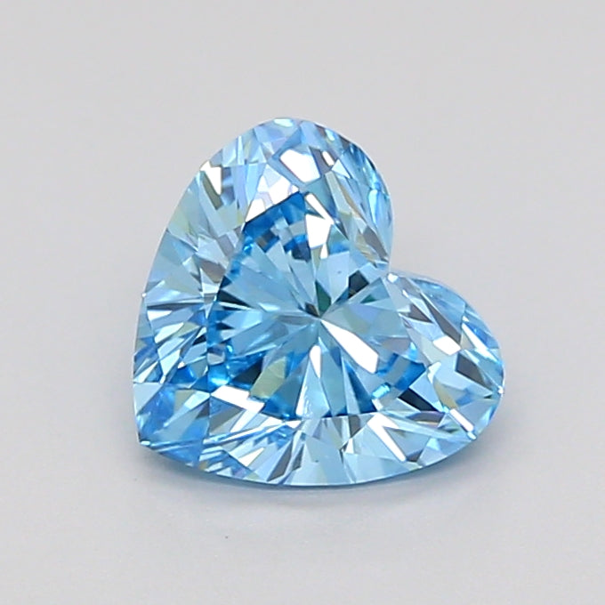 heart 1.1 carat fancy vivid blue vvs2  vg ex none
