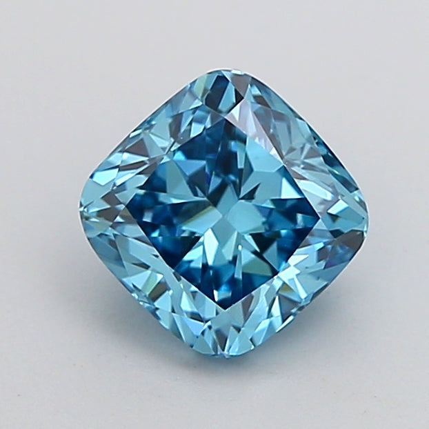 cushion 1.01 carat fancy vivid blue vvs2  ex vg none