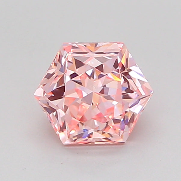 hexagonal 1.06 carat fancy intense pink vvs2  ex vg strong