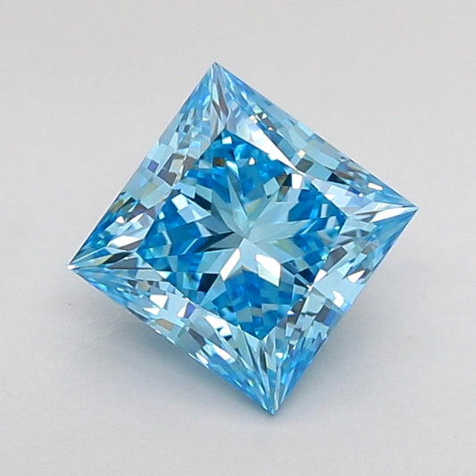 PRINCESS 1.09 CARAT FANCY VIVID BLUE VVS2  VG VG NONE