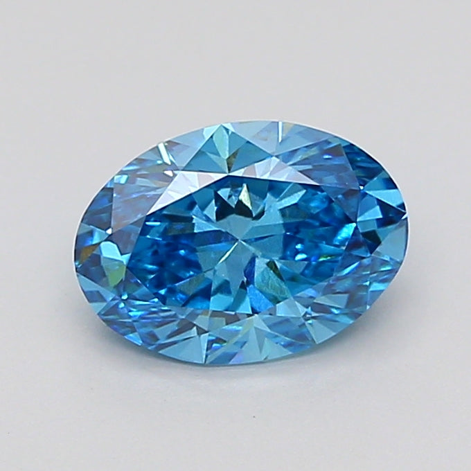 oval 1.09 carat fancy vivid blue vvs2  ex ex none