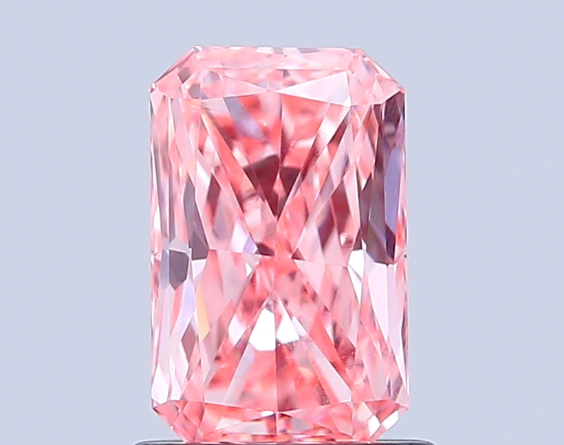 radiant 1.08 carat fancy vivid pink vvs2  vg vg strong