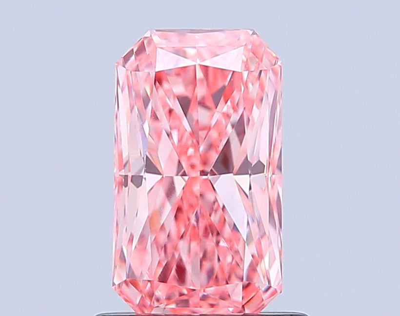 radiant 1.08 carat fancy vivid pink vs1  vg vg strong