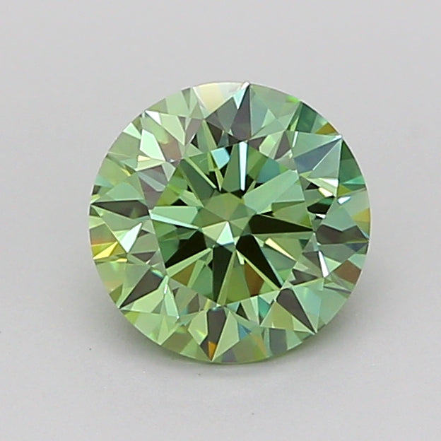 round 1.1 carat fancy vivid green vvs1 id ex ex very slight