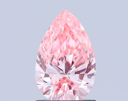 PEAR 1.01 CARAT FANCY VIVID PINK VS1  VG VG STRONG