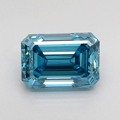 EMERALD 1.11 CARAT FANCY VIVID BLUE VS1  EX VG NONE