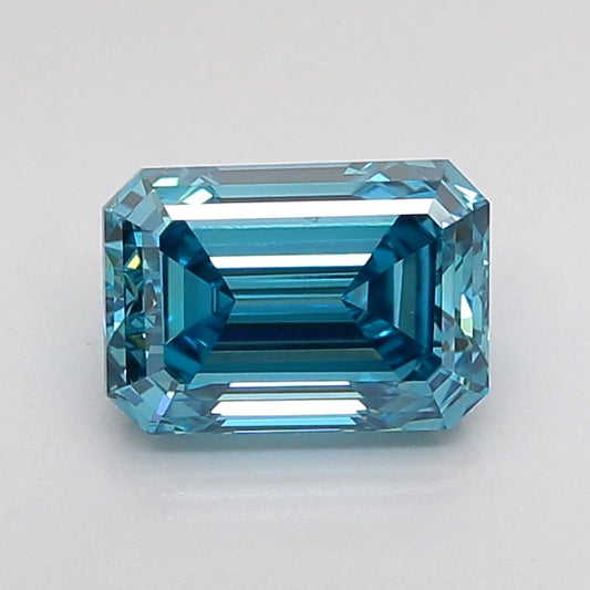 EMERALD 1.11 CARAT FANCY VIVID BLUE VS1  EX VG NONE