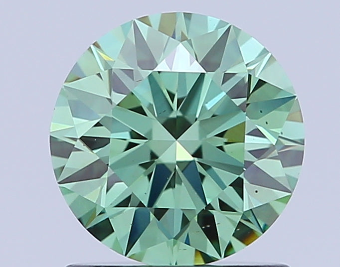 round 1.1 carat fancy vivid green vs1 id ex ex none