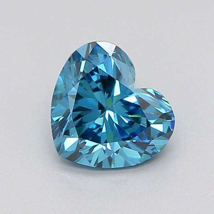 heart 1.07 carat fancy vivid blue vvs2  ex vg none