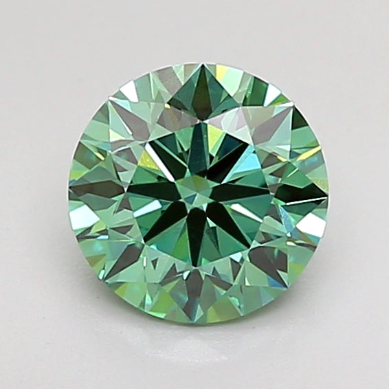 round 1 carat fancy vivid green vvs2 ex vg ex none