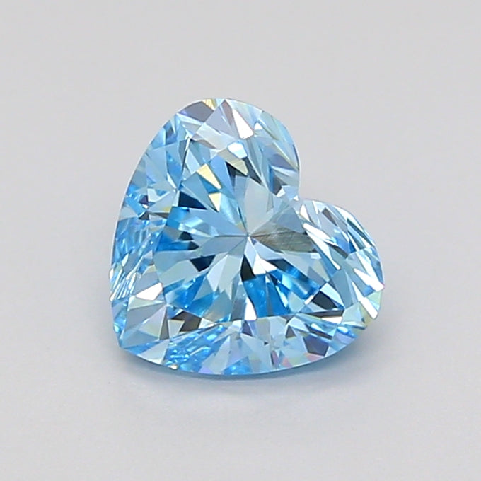 heart 1.07 carat fancy vivid blue vvs2  vg good none