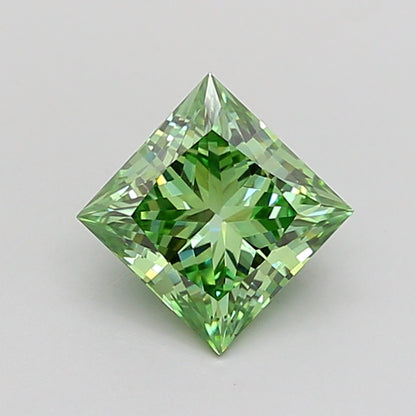 PRINCESS 1 CARAT FANCY VIVID GREEN VS2  VG VG NONE