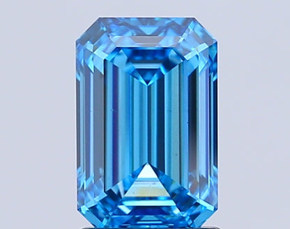 EMERALD 2.03 CARAT FANCY VIVID BLUE VS2  VG EX NONE