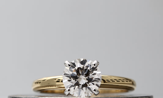 2 Carat Round Brilliant Cut Solitaire Lab Diamond Engagement Ring