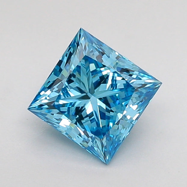 princess 1.03 carat fancy vivid blue vvs2  vg vg none