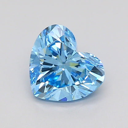 HEART 1.1 CARAT FANCY VIVID BLUE VVS2  VG VG NONE