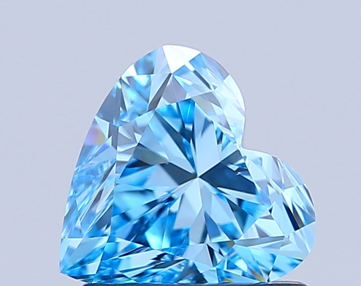 heart 1.01 carat fancy vivid blue vs1  vg vg none