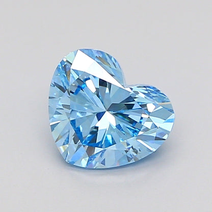HEART 1.05 CARAT FANCY VIVID BLUE VS1  VG VG NONE
