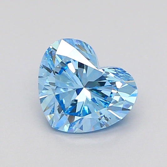 HEART 1.05 CARAT FANCY VIVID BLUE VS1  VG VG NONE