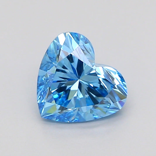 HEART 1.09 CARAT FANCY VIVID BLUE VS1  VG VG NONE