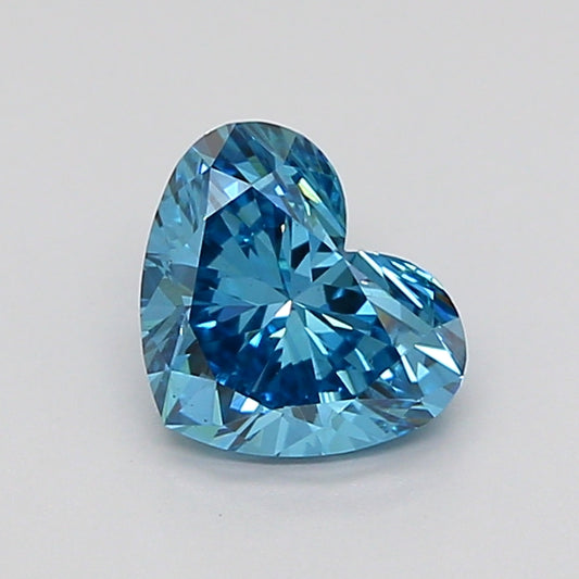 HEART 1.03 CARAT FANCY VIVID BLUE VS1  EX VG NONE