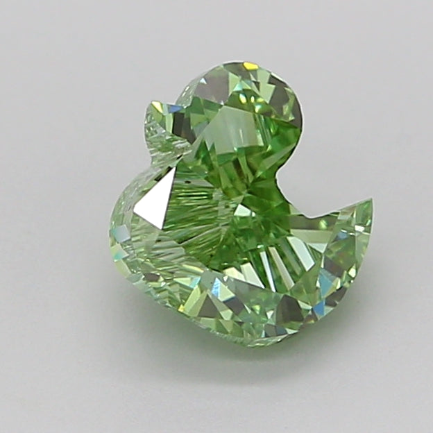freeform faceted 1.17 carat fancy vivid green vs1  vg vg very slight