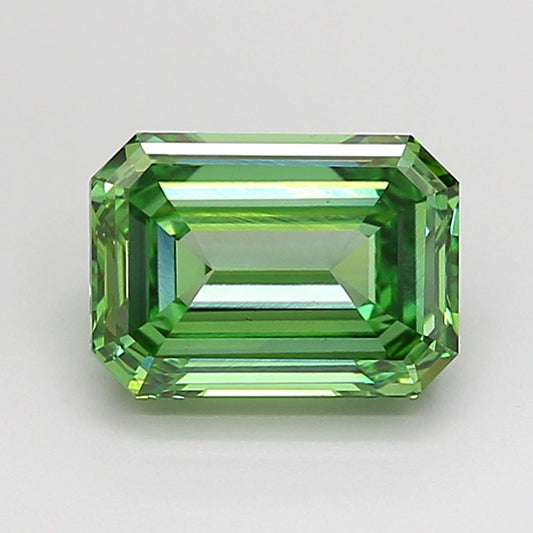 EMERALD 2.02 CARAT FANCY VIVID GREEN VS1  VG VG VERY SLIGHT