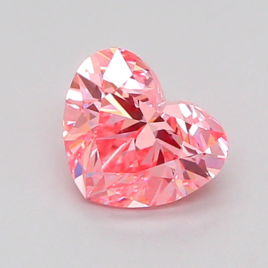 HEART 1 CARAT FANCY VIVID PINK VVS2  EX EX STRONG
