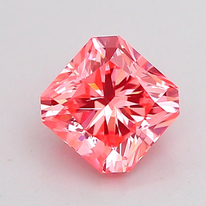 RADIANT 1.01 CARAT FANCY VIVID PINK VS1  VG VG STRONG