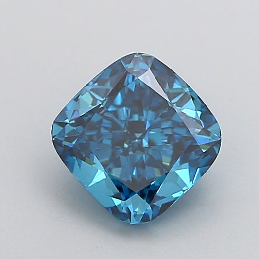 CUSHION 1.01 CARAT FANCY VIVID BLUE VS1  EX EX NONE