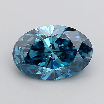 OVAL 1 CARAT FANCY VIVID BLUE VS1  EX VG NONE